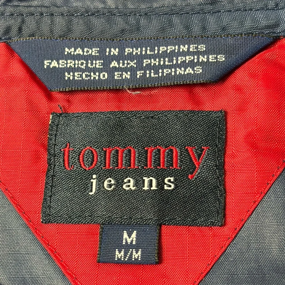 🔥 Tommy Hilfiger Vintage 90s Windbreaker Pullover Jacket Navy M 1/4 Zip Hoodie 🔥 - Picture 15 of 16